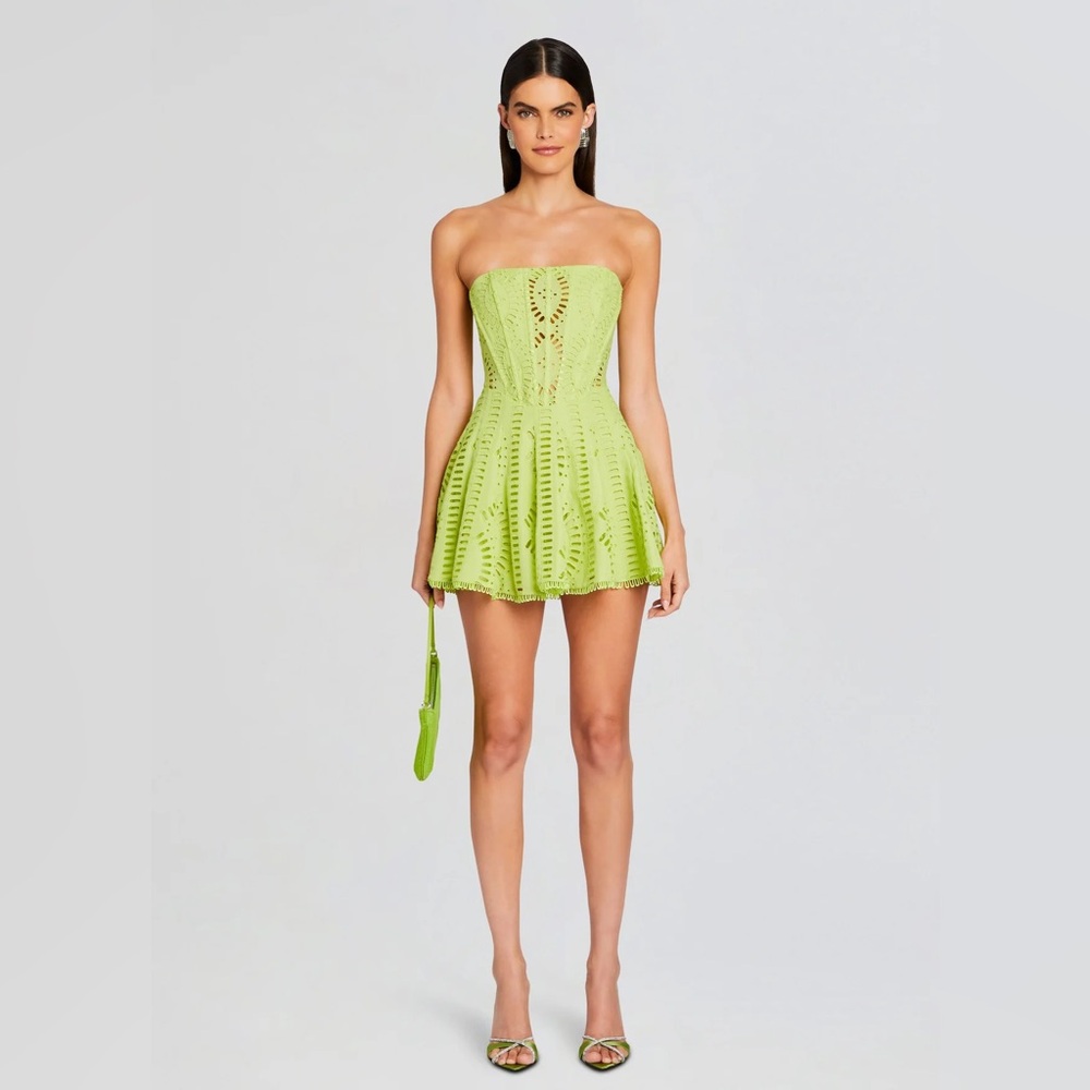 Charo Ruiz green zannick mini dress XS